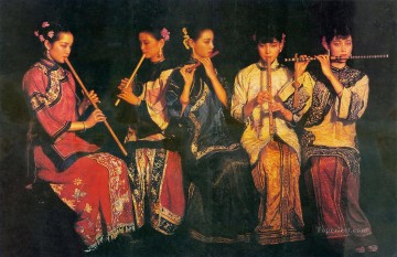 chicas chinas Painting - Banquete Chino Chen Yifei Chica